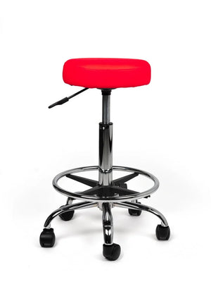 Ergonomische Tabouret Rood op Wielen