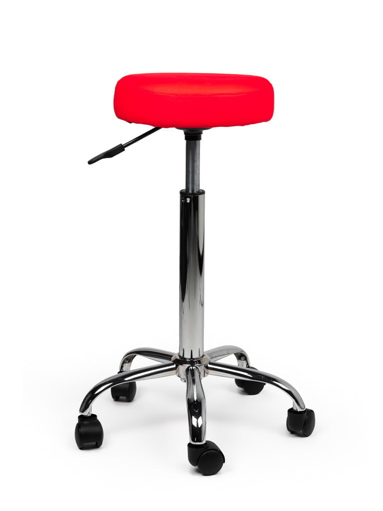 Ergonomische Tabouret Rood op Wielen